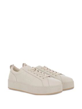 Hogan Cream Leather Platform Sneakers